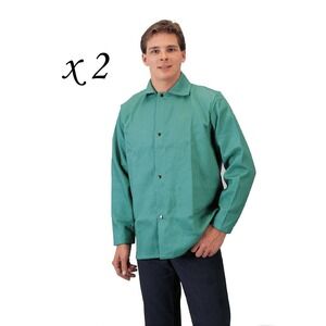 2 Radnor 30" Westex 9oz Proban FR7A Flame Retardant Welding Jackets XL 64054963